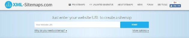 Вы можете использовать онлайн-генератор, такой как   XML-файлов Sitemap   если ваш сайт содержит менее 500 активных URL: